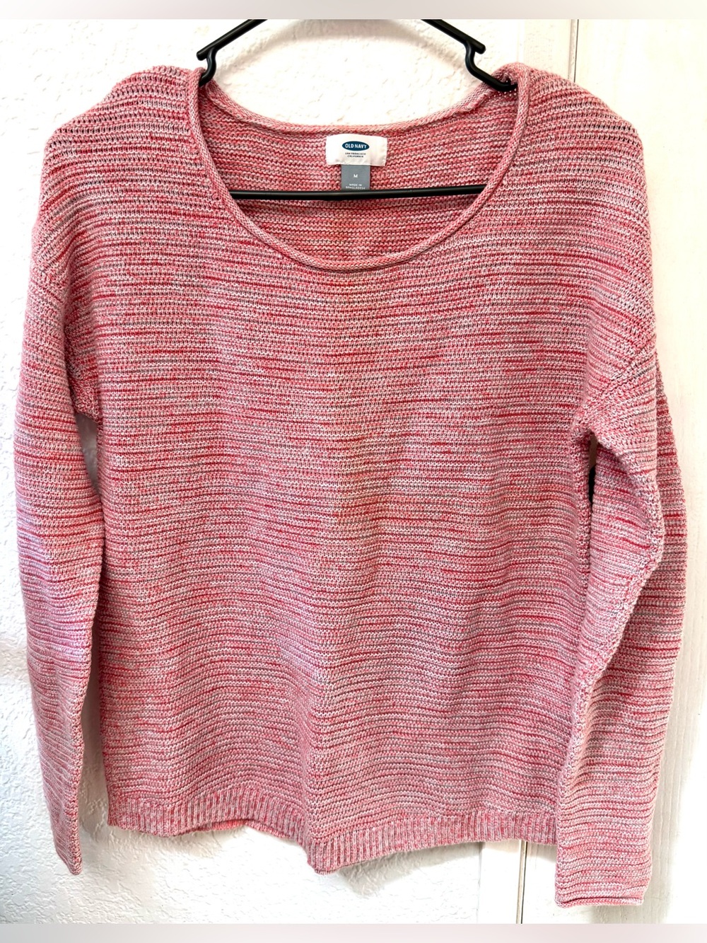 Old Navy Pink Marled Knit Women's Sweater Size Medium